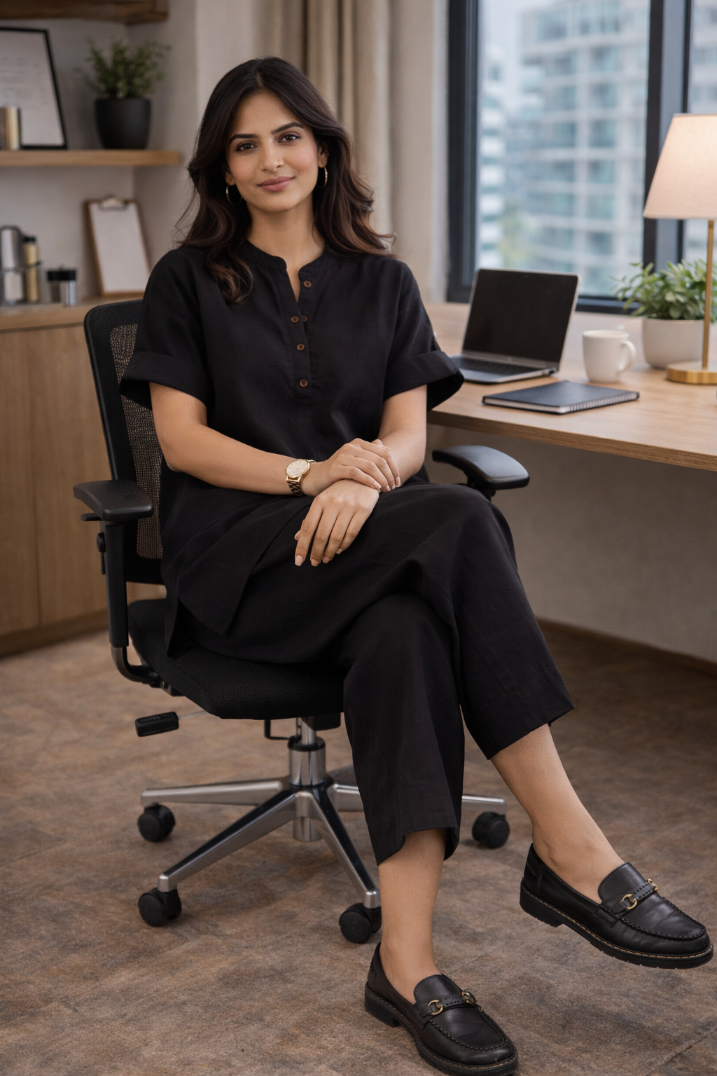 Pehraan Everyday Edition Cotton loose fit Co-ord Set for Girls/Women for Office and Casual wear