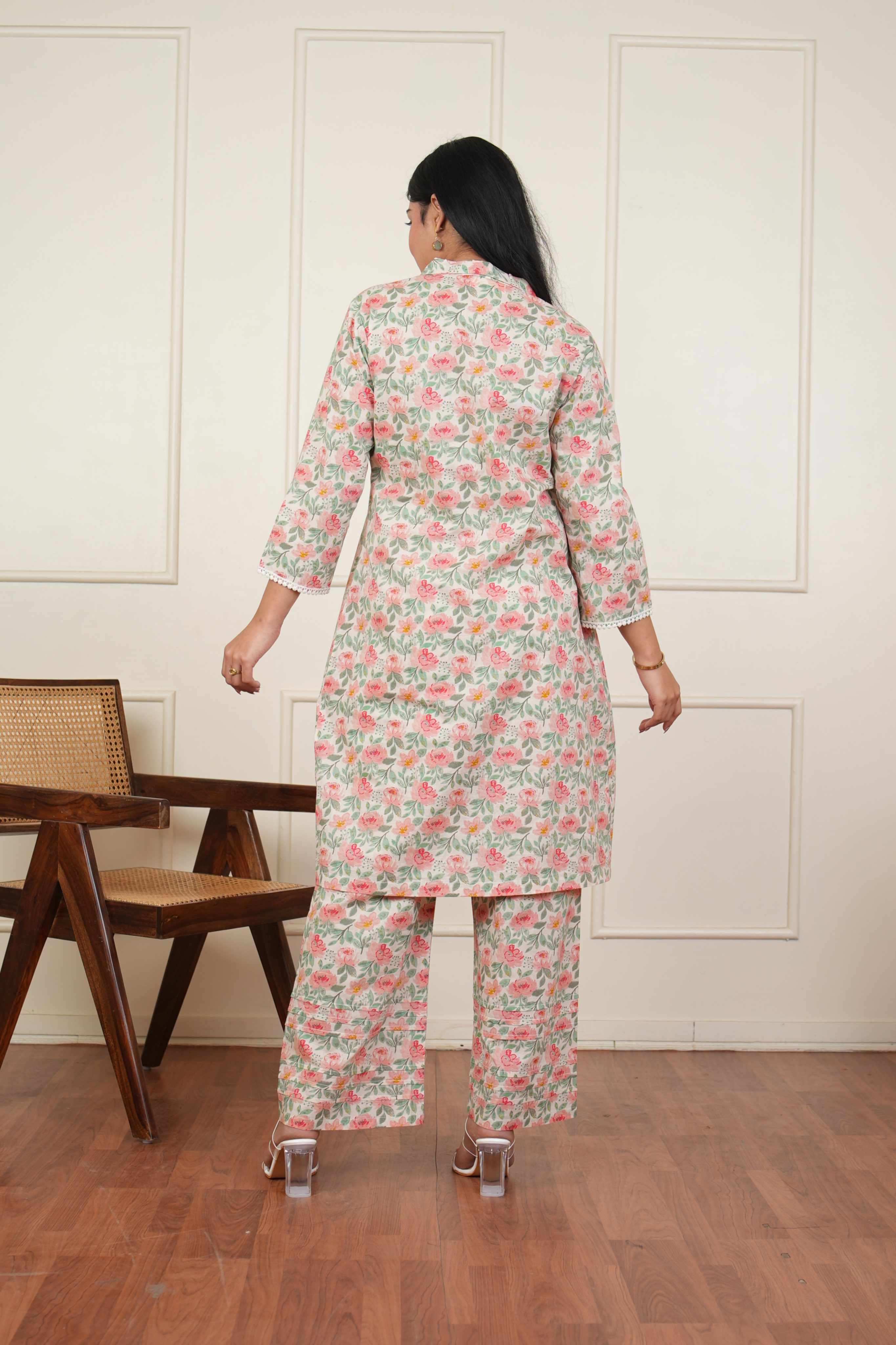 Pehraan Straight Fit Cotton 3 Piece Kurta Set for Women For Office & Casual Wear