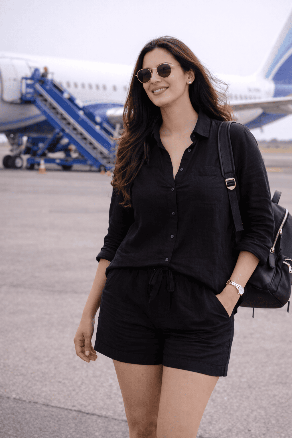 Pehraan Comfortable Coastal White Cotton Co-ord Set for Women for Casual & Travel Wear