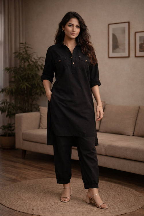 Pehraan Swag Cotton Short Kurta Set for Girls/Women for Office & Casual wear