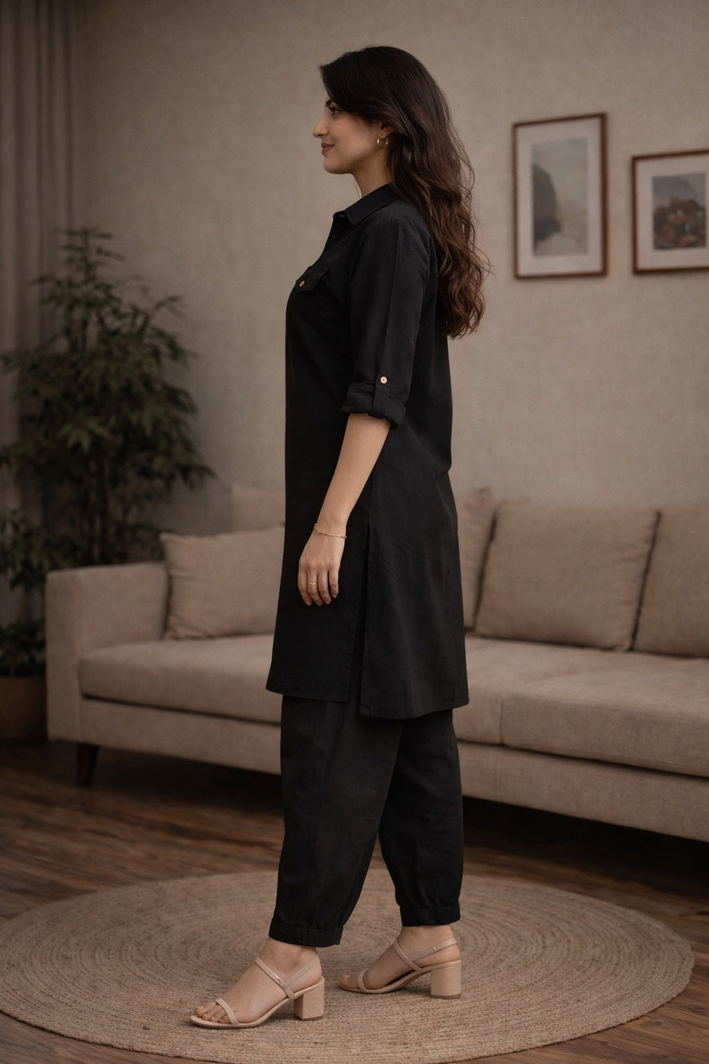 Pehraan Swag Cotton Short Kurta Set for Girls/Women for Office & Casual wear