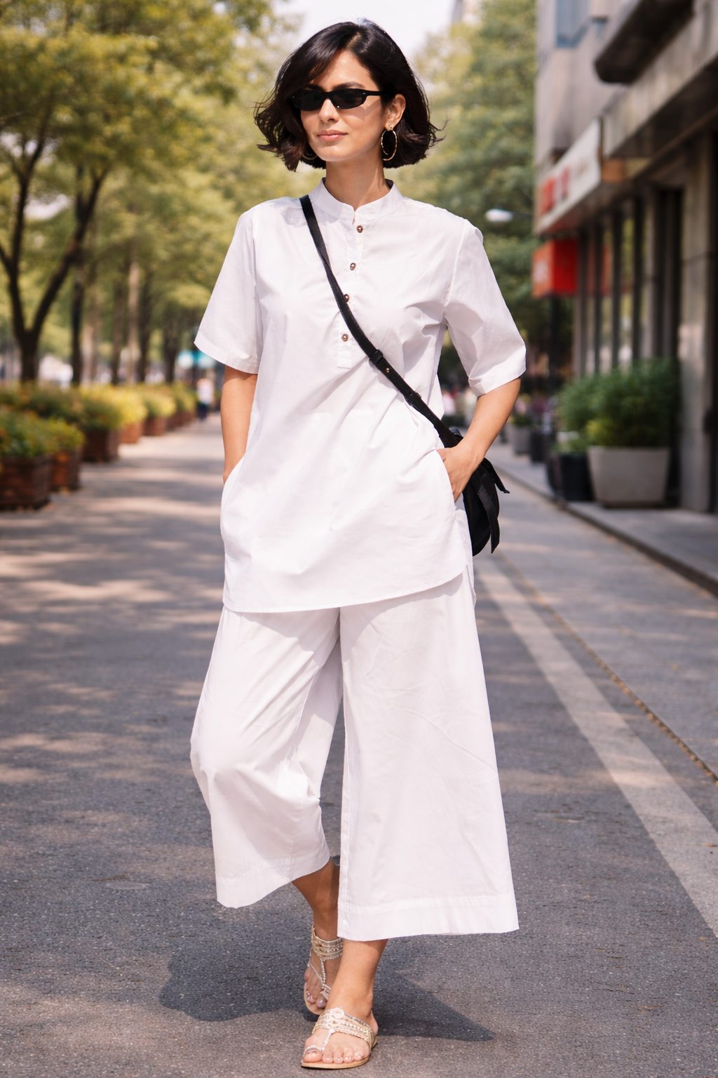 Pehraan Everyday Edition Cotton loose fit Co-ord Set for Girls/Women for Office and Casual wear