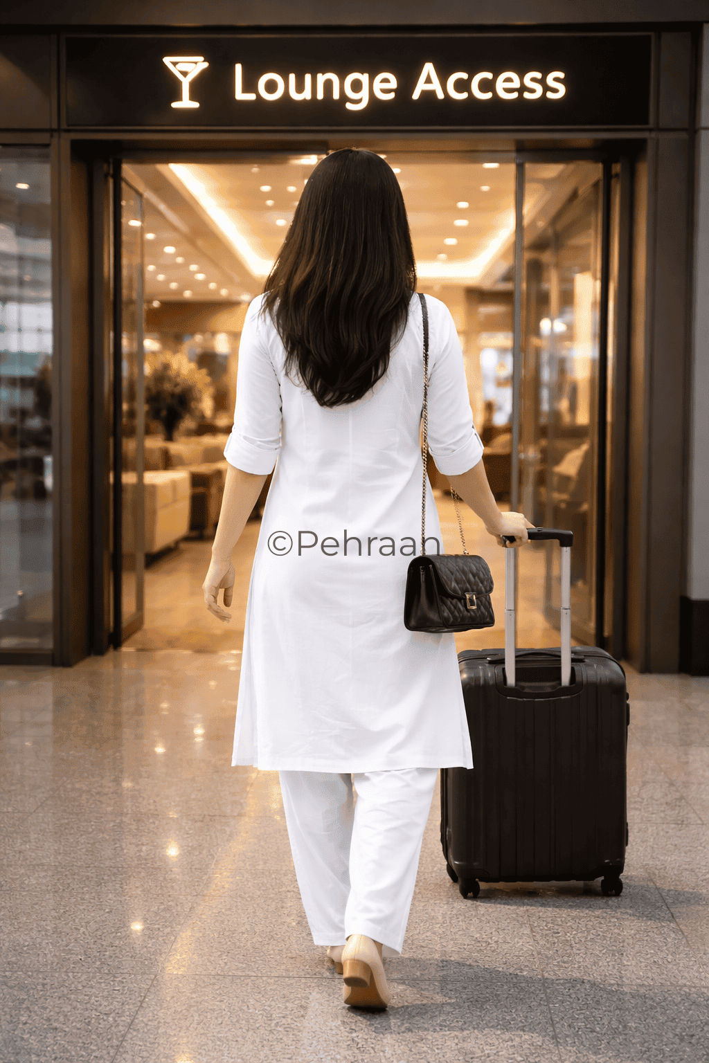 Pehraan Classic Cotton Kurta Pant Set for Girls/Women for Office & Casual wear - Pehraan