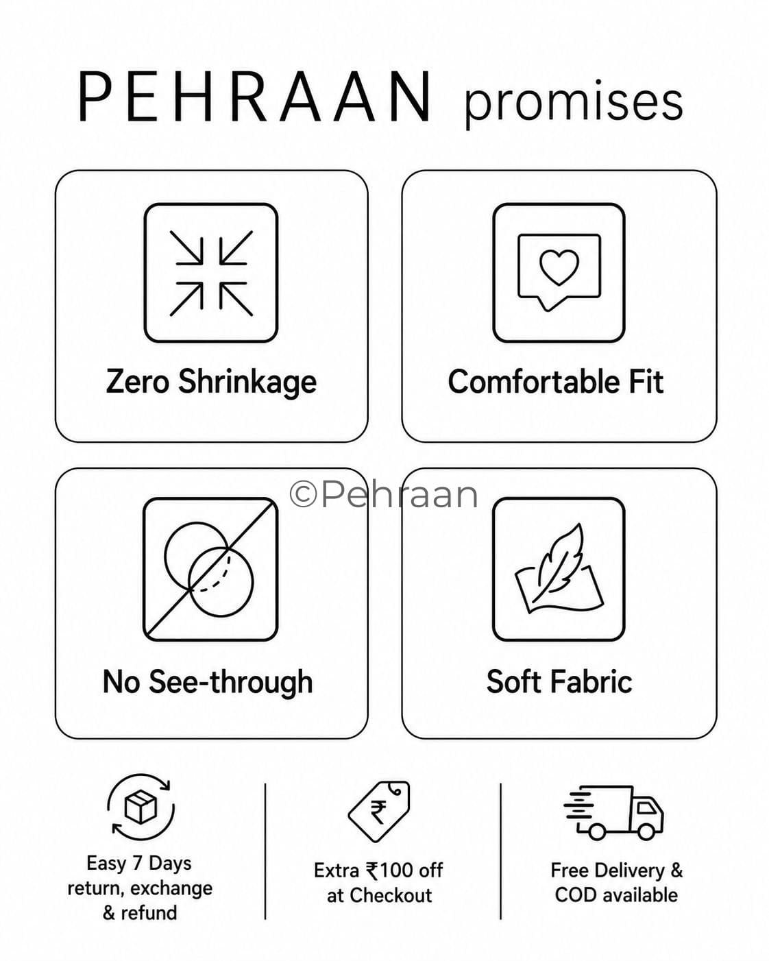 Pehraan Linen look Free style Pants - Pehraan