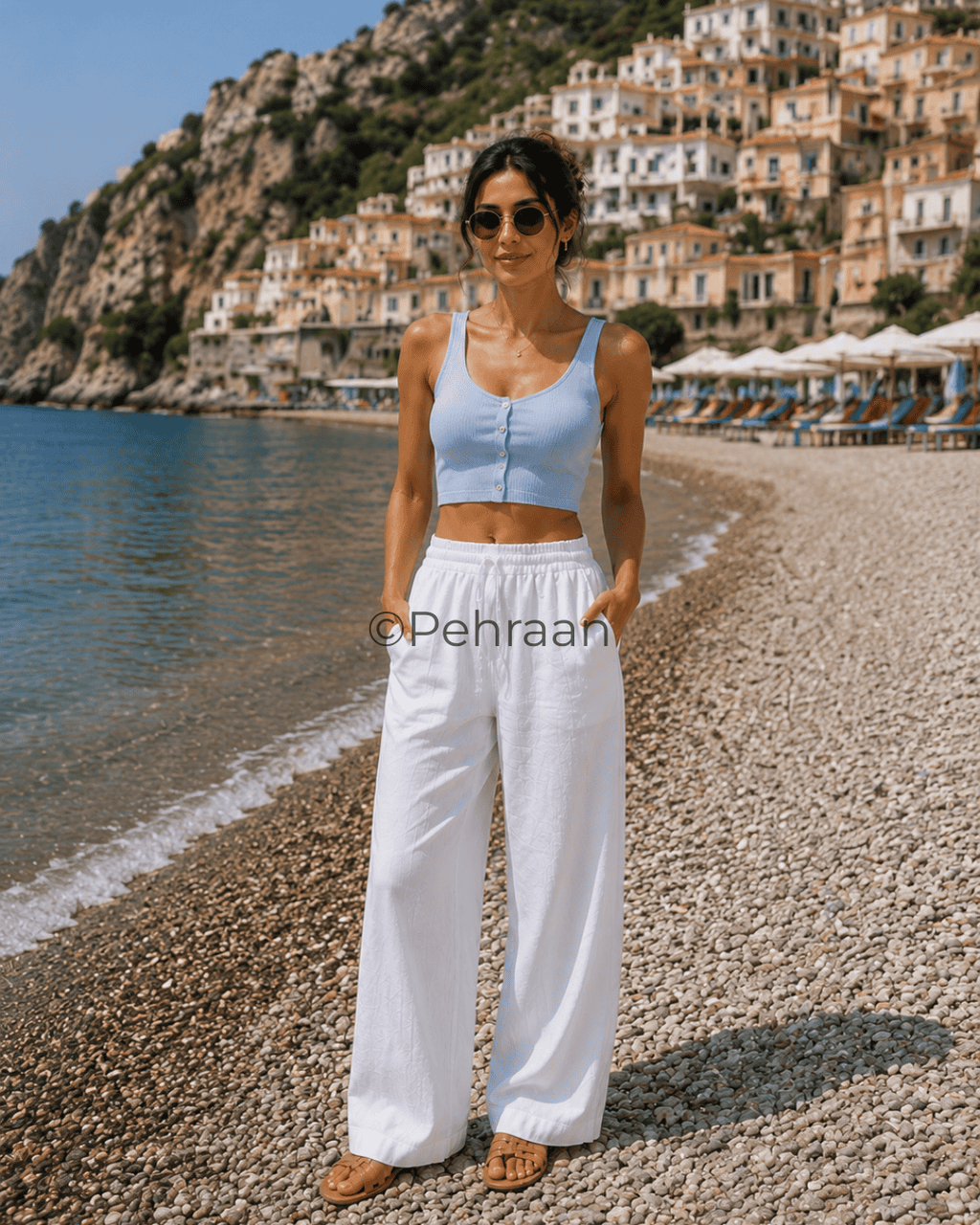 Pehraan Linen look Free style Pants - Pehraan