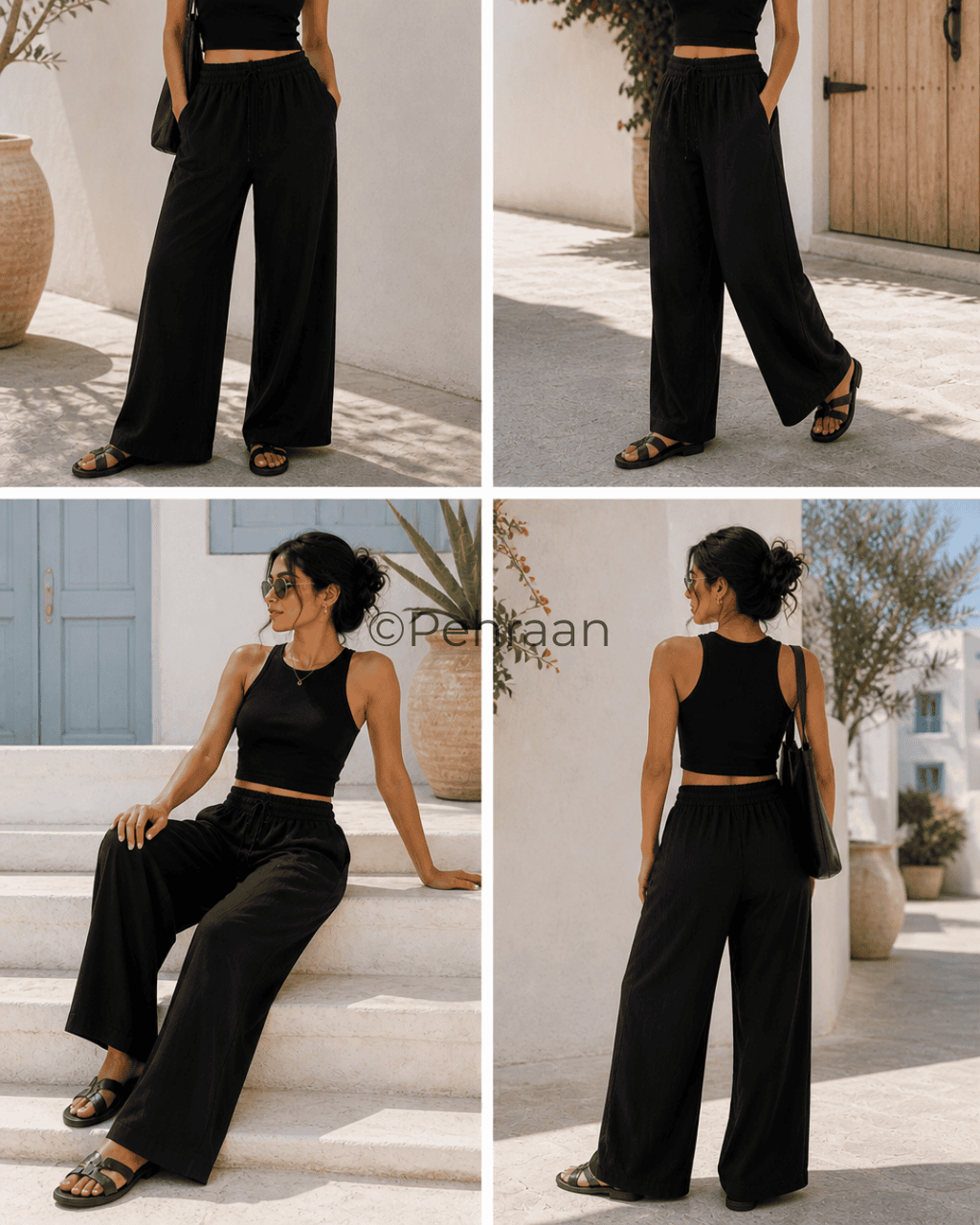 Pehraan Linen look Free style Pants - Pehraan