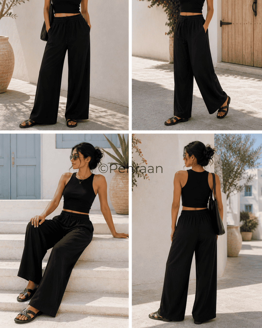 Pehraan Linen look Free style Pants - Pehraan