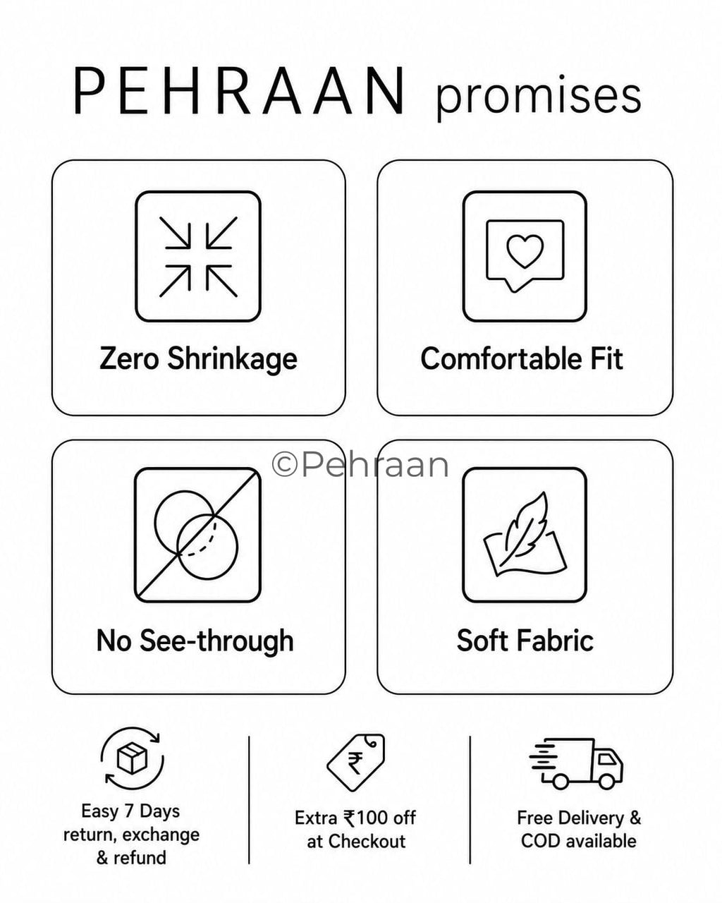 Pehraan Linen look Free style Pants - Pehraan