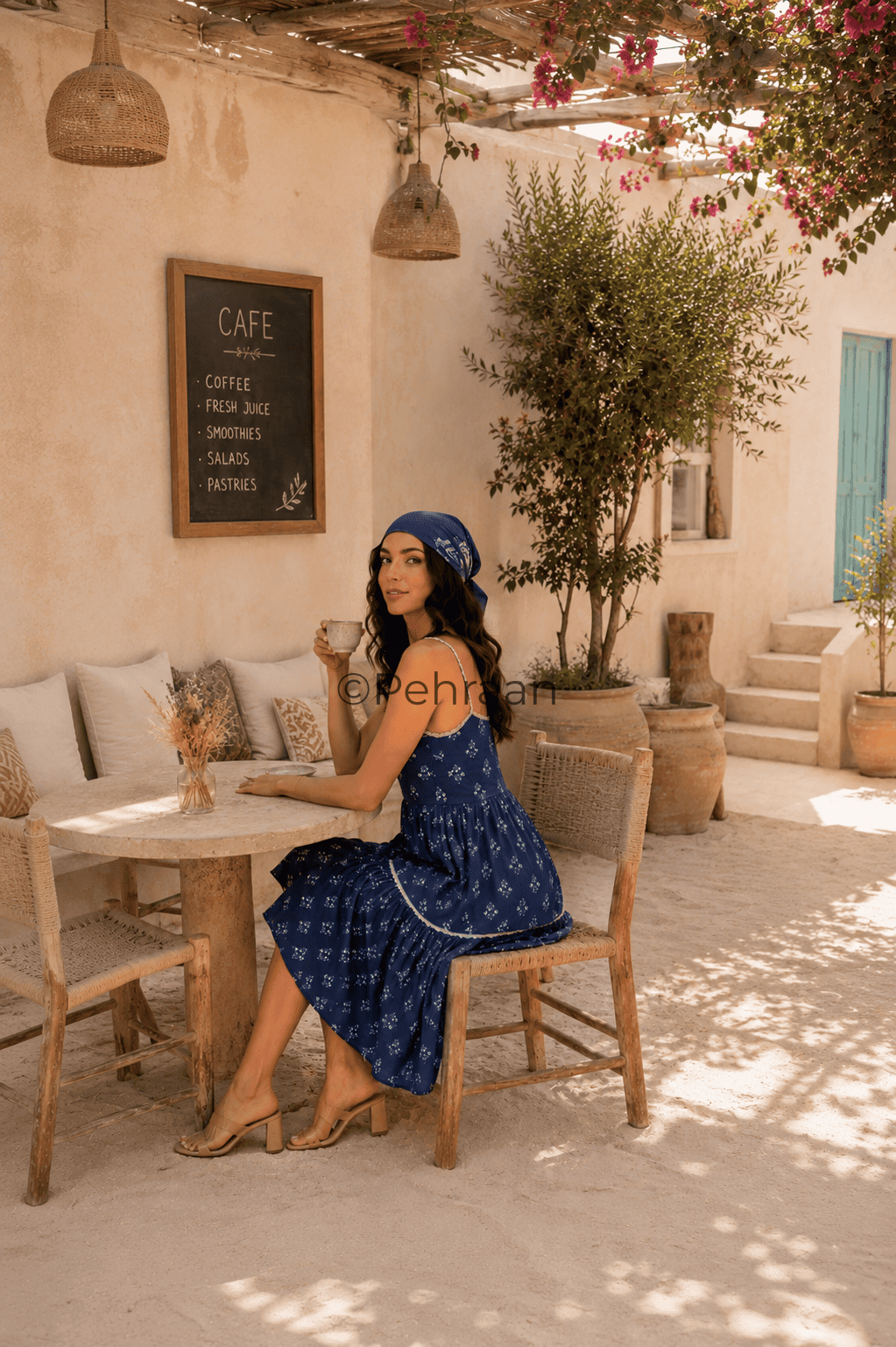 Pehraan's Blue Lollipop Cotton One Piece - Pehraan