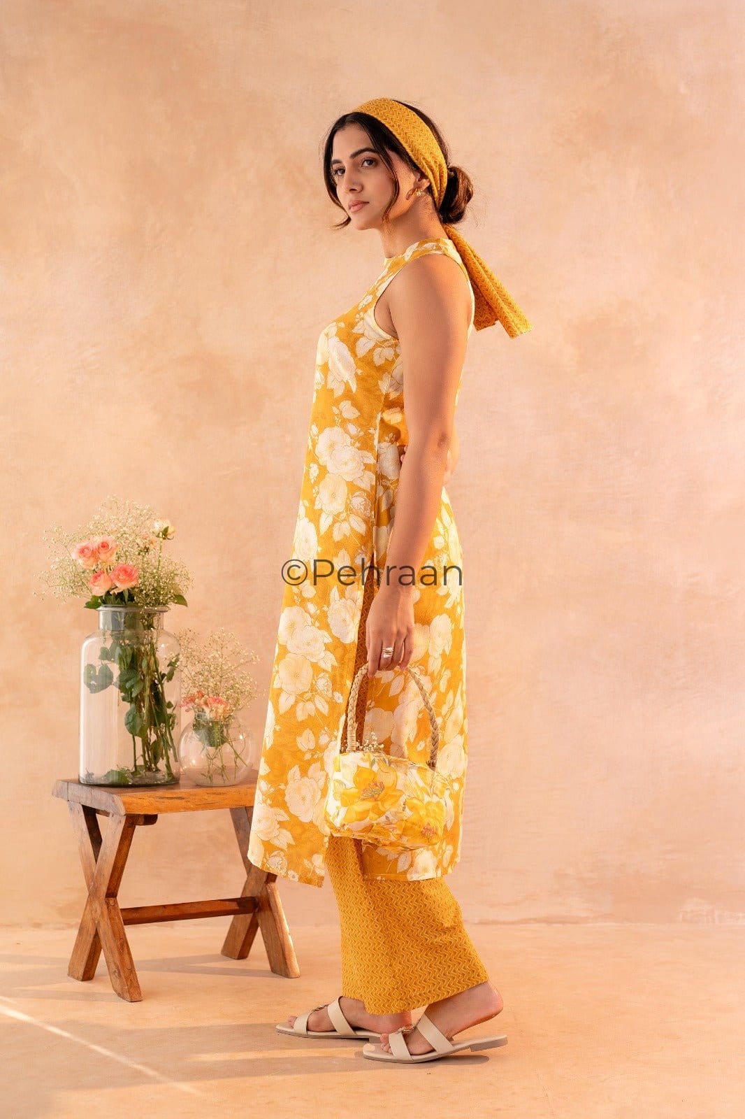 Pehraan's Sunlight Cotton Kurta Pant Set - Pehraan