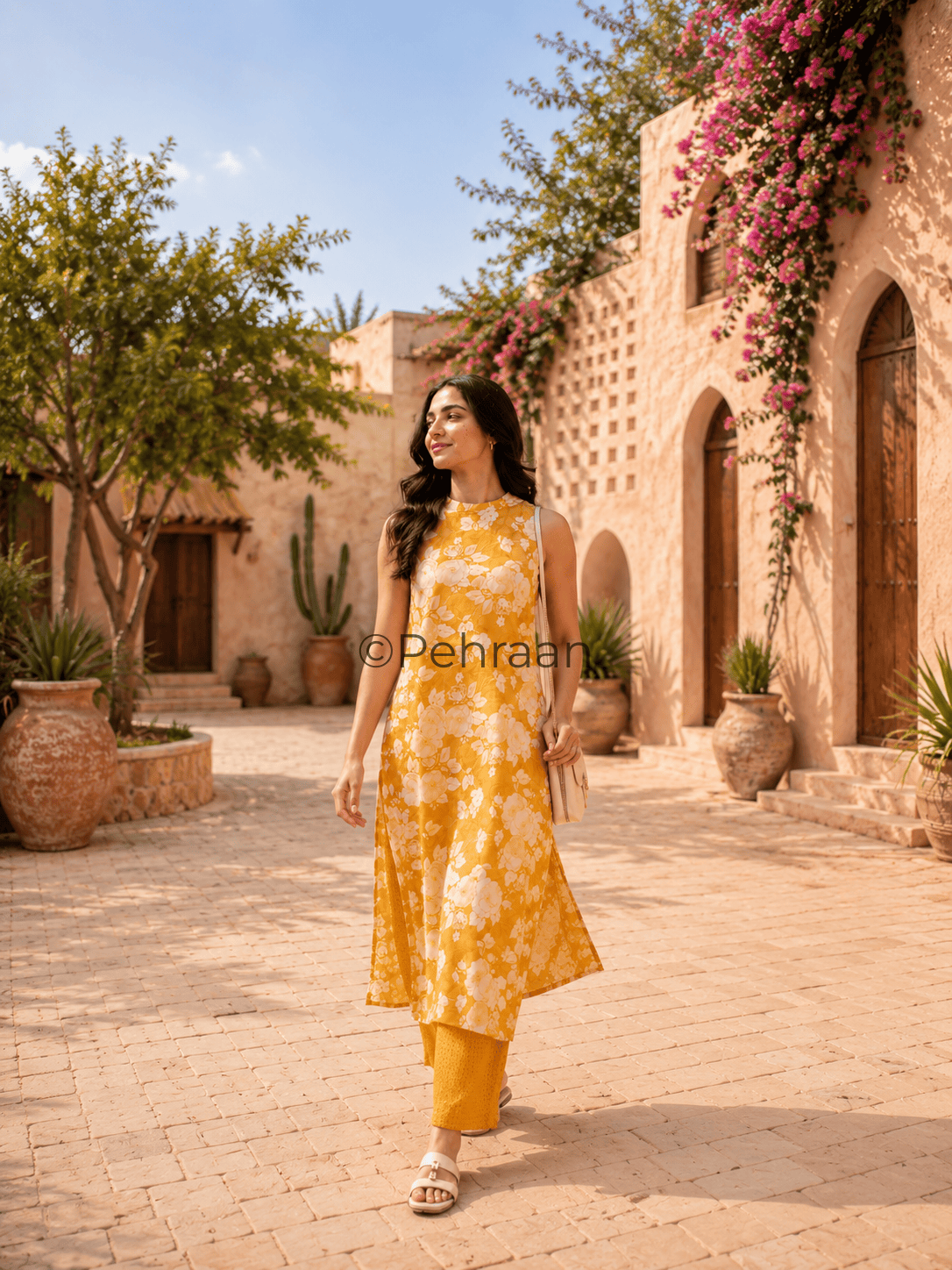 Pehraan's Sunlight Cotton Kurta Pant Set - Pehraan